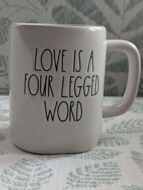 Rae Dunn Mug Love Is A Four Legged Word NWOT
